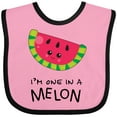 thumbnail image 3 of Inktastic I'm One in a Melon Watermelon Humor Boys or Girls Baby Bib, 3 of 4