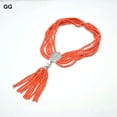 thumbnail image 4 of EOEMY 6 Strands 5mm Orange Coral Necklace Coral Pendant Necklace 20", 4 of 6