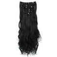 thumbnail image 2 of SAYFUT 17"-24" Curly Clip in Synthetic Hair Extensions, Style T8-C, Full Head 8 Pieces 18 Clips, 140g-145g, 2 of 5