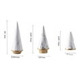 thumbnail image 3 of QIAOIDEA Set of 3 WHITE Simple Elegant Ceramic Christmas Tree Tabletop Counter Centerpiece Mantel Shelf Home Decor Accents Xmas Tree Decoration, 3 of 5