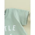 thumbnail image 6 of vera natura Toddler Boy Summer Clothes Letter Print Short Sleeve T-Shirt with Solid Color Shorts 2Pcs Outfit, 6 of 9