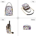 thumbnail image 3 of FORMRS Crossbody Bag for Women Quilted Travel Shoulder Cell Phone Purse with Chain Strap Handbag, Purple Doodle Pattern, 3 of 7