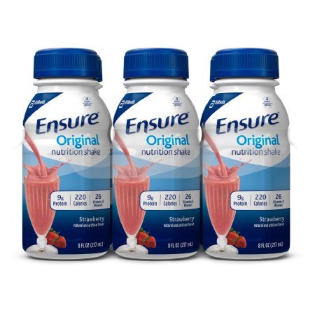 Ensure Original Nutrition Shake - Strawberry  8 ounce Bottle  24 Count