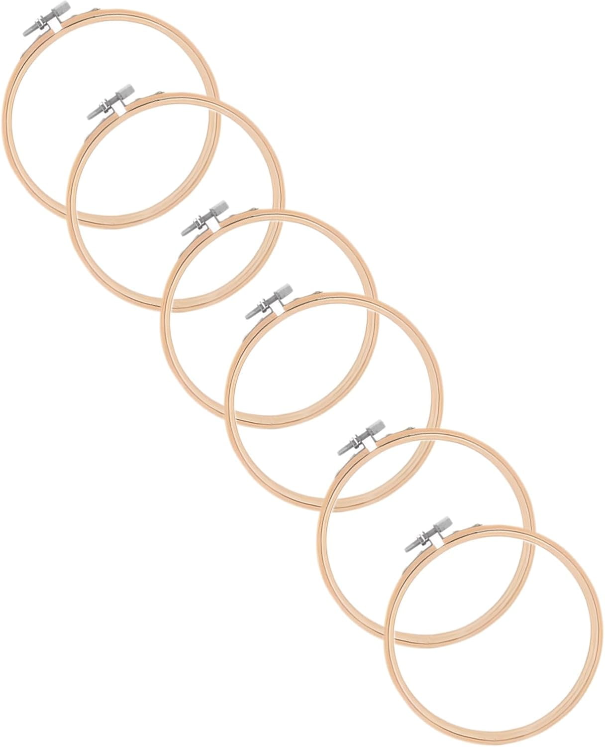 Wooden Embroidery Hoops : Cross Stitch Hoop 6 PCS,Embroidery Hoop Frame for Crafting, Cross-Stitch and Fabric Painting,Mini Embroidery Hoops (12in/30cm)