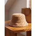 thumbnail image 6 of BadPiggies Women Winter Bucket Hat Adjustable Vintage Cloche Hats Warm Faux Fur Wool Outdoor Fisherman Cap, 6 of 6