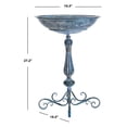 thumbnail image 4 of SAFAVIEH Orian Solid Rustic Outdoor Patio Bird Bath, Mossy Blue, 4 of 6
