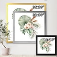 thumbnail image 4 of Designart 'Tropical Bouquet With Palm Orchids Leaves' Traditional Framed Art Print, 4 of 4