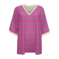 thumbnail image 3 of Birdeem Blouses pour Femmes Mode Décontractée Confortable Imprimé Col en V Manches Courtes Haut Blouse T-Shirt, 3 of 9