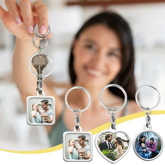 Viflosae Keychain Cute Woman Gifts Fun Gifts for Men Custom Keychain with Picture Personalized Engraving Photo Tag Keychain Colorful Photo Key Chain Memorial for Family