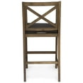 thumbnail image 5 of Logan Outdoor Acacia Wood Barstool, Teak and Gray, 5 of 6