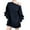 Navy, variant on off The Shoulder Sweatshirt, Yigetop Women's Fashion Solid Color Sweatshirt Casual Long Sleeve Oversized Fall Pullover Sweatshirts Over The Shoulder Sweater Black L