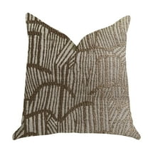 Plutus Metallic Bronze Luxury Throw Pillow - Double sided 20" x 36" King