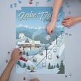 thumbnail image 3 of Lake Tahoe, California, Retro Ski Resort (1000 Piece Puzzle, Size 19x27, Challenging Jigsaw Puzzle for Adults and Family, Made in USA), 3 of 4