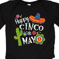 thumbnail image 4 of Inktastic Happy Cinco de Mayo- Sombrero, Cactus, Flowers Boys or Girls Long Sleeve Baby Bodysuit, 4 of 5
