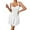 White, variant on Women’s Halter Neck Ruched Fit and Flare Mini Dress Sleeveless Ruffle Hem Graduation Dress