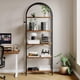 thumbnail image 1 of 71-pulgada metal frame de altura book estantes con arched design - moderno freestanding abiertos para exposición shelving unidad para sala de estar o oficina, 1 of 6