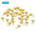 thumbnail image 3 of 30pcs Steel Bead Charm, 4mm Stainless Steel Ball Pendants Charm Metal Round Beads for Jewelry Making, Gold Tone, 3 of 7
