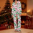 thumbnail image 5 of Women's Breathable Christmas Pajamas Set Long Sleeve Button Shirt and Stretch Pants Ensemble for Home Comfort, 5 of 9