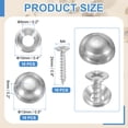 thumbnail image 2 of Uxcell Brass Decorative Screws with Caps - Self Tapping Decorative Cover for Furniture and Wall Hangings Silver 13mm, 2 of 7