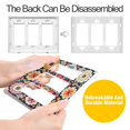 thumbnail image 4 of Yayeee Rocker Switch Wall Plate 3-Gang 6.5"x4.6" Home Decorative Outlet Cover, Colorful Floral Pattern, 4 of 6