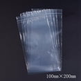 thumbnail image 2 of 1Bag Plastic Zip Lock Bags Resealable Packaging Bags Top Seal Self Seal Bag Rectangle White 20x10cm Unilateral Thickness: 2.1 Mil(0.055mm) 100pcs/bag, 2 of 2