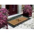 thumbnail image 7 of A1HC Natural Coir and Rubber Paisley border Monogrammed Doormat, Anti-Shed Treated Durable for Outdoor Entrance , 23"X38", Black, 7 of 7