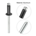 thumbnail image 4 of Unique Bargains 4mm x 10mm Aluminum Open End Flat Round Head Blind Rivets, Black 200 Pack, 4 of 5