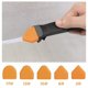 thumbnail image 3 of Raspador multifuncional Espátula de pegamento de vidrio Espátula de metal Borde de esquina de pared hermosa herramienta de costura raspador de silicona Negro 1 pieza, 3 of 5