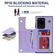 thumbnail image 5 of Dteck for Samsung Galaxy S20 Ultra Flip Wallet Case, PU Leather Magnetic Clasp Case with Card Slot Kickstand & Cross Body Strap Shockproof Protective Case for Samsung S20 Ultra Ladies, Purple, 5 of 10