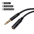 thumbnail image 3 of Cable de extensión Aux Uxcell de 0.14" macho a hembra para auriculares de audio HiFi 6.6 pies Negro, 3 of 6
