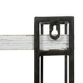 thumbnail image 4 of Kate and Laurel Lintz Modern Industrial Wood and Metal Floating Wall Shelves with Black Metal Frame, Rustic White, 4 of 7