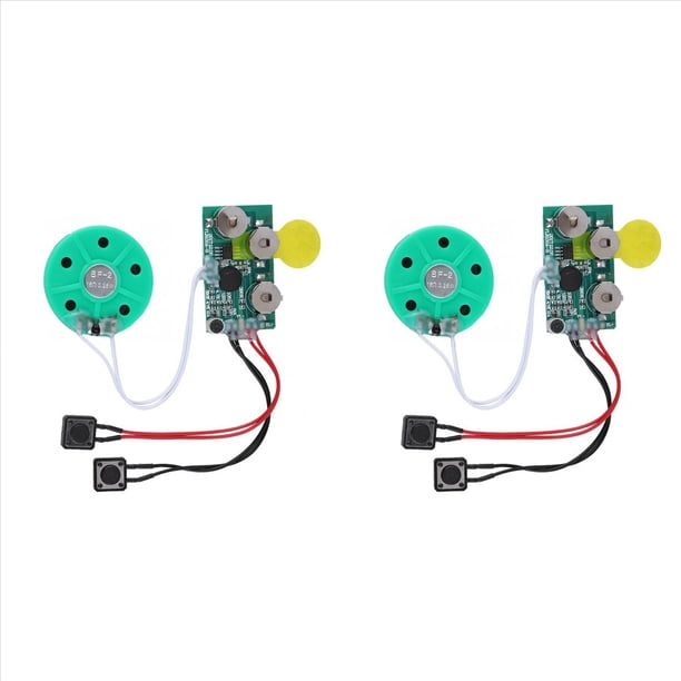 2X Tarjeta de MóDulo de Voz DIY, ReproduccióN de GrabacióN de 4 Minutos, Chip de Sonido de Voz, Tarjeta de FelicitacióN de Voz para Reemplazo de Equipaje de Vacaciones