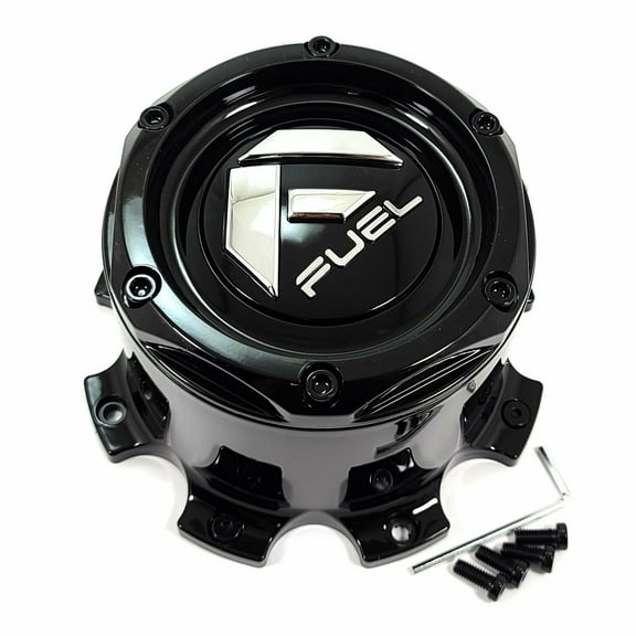 Fuel 2PC FUEL GLOSS BLACK CAP (8X6.5/8X170 TALL) - 1004-09GB