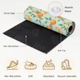thumbnail image 3 of Washable Round Rugs 3ft Oranges Fruits Circle Rug Non-Slip Soft Non-Shedding Low-Profile White Florals Farmhouse Green Leaves Small Area Rug Carpet for Living Room Bedroom Dining Room Home Decor, 3 of 8