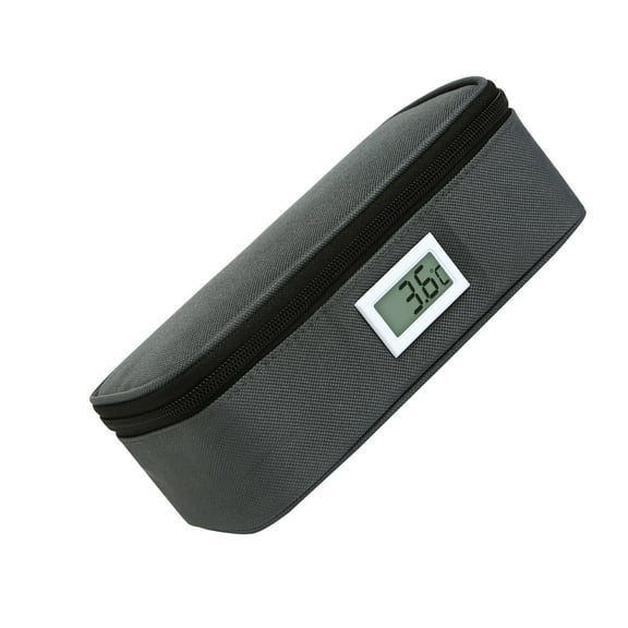 Portable Refrigerated Carrier with Temp Tracking, University Fabric for Groceries & Cosmetics Storage