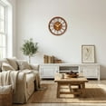 thumbnail image 4 of SANMADROLA Wall Clocks Battery Operated 12 Inch Silent Non Ticking Vintage Faux Wood Grain Cutout Decorative Clock for Home Decor Living Room Garden Farmhouse Office Kitchen Decoration, 4 of 9