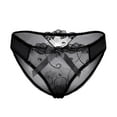 thumbnail image 3 of Women Lace Briefs Ultra Thin Lace Panties Sexy Underwear Low Rise Soft Bikini 2 Pieces, 3 of 5