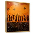 thumbnail image 2 of Designart "Dancing to African Rhythms IV" African American Floater Framed Canvas Print, 2 of 7