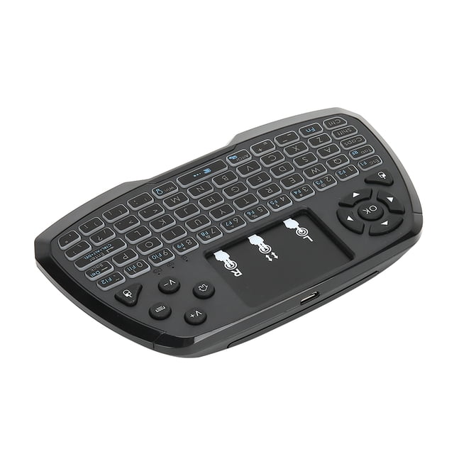 Mini Clavier, Clavier de Jeu Universel Rétroéclairé 2.4G, Clavier Tactile Multi-Doigts, Clavier Rechargeable pour PC