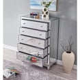 thumbnail image 6 of Elegant Decor Reflexion 5 Drawer 48" Mirrored Chest in Antique Silver, 6 of 14