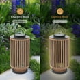 thumbnail image 5 of Outdoor Solar Lamp Outdoor Hollowed-Out Floor Lights Aluminum Braided Rope Lantern for Garden, Yellow, 5 of 7