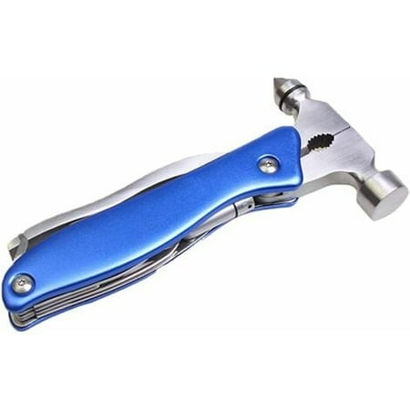 Stainless Steel Car Safety Hammer Multi-Tool Portable Multifunctional Tool Kit for Car Emergency Escape Tool Camping Household Blue