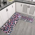 thumbnail image 2 of Pink and Blue Of Leopard Print Kitchen Rugs Sets Of 2,Anti Fatigue Kitchen Mat Rugs Non Slip Washable,Decorative Kitchen Floor Mats for Kitchen,Sink,Laundry,17"x30"+17"x47", 2 of 7