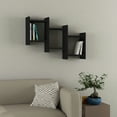 thumbnail image 2 of Ada Home Decor Furniture 35.83" 2 Tier Anthracite Wilwood Modern Wall Shelf, 2 of 3