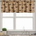 thumbnail image 3 of Ambesonne Kitchen Valance & Curtain, Coffee Cups Espresso, 55"x45", Chocolate Pale Brown, 3 of 6