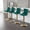 Green, variant on Velvet Swivel Bar Stools with Gold Base, Set of 4 Adjustable Tufted Kitchen Island Chairs