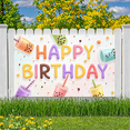 thumbnail image 5 of Yatrandify Colorful Theme Birthday Banner Decorative Design Boba Tea Birthday Décor for Kids Party Celebration Holiday, 5 of 7
