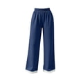 thumbnail image 4 of YuXingFu Womens Linen Pants Women Petite Relaxed Palazzo - Cargo Pocket Summer Navy XXL, 4 of 7