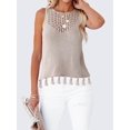 thumbnail image 5 of Women'S Summer Knit Tank Tops Racerback High Neck Sweater Vest, Dressy Casual Outfits Color XL, 5 of 8