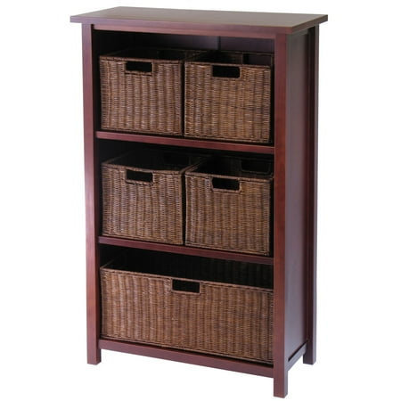 Carton Flow Shelving - Milan 6-Pc Cabinet/Shelf and Baskets; Shelf, One Basket, 4 Small Baskets; 3 cartons